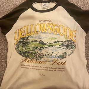 Urban Outfitters Yellowstone Graphic Baby Tee ⛰️🌞
